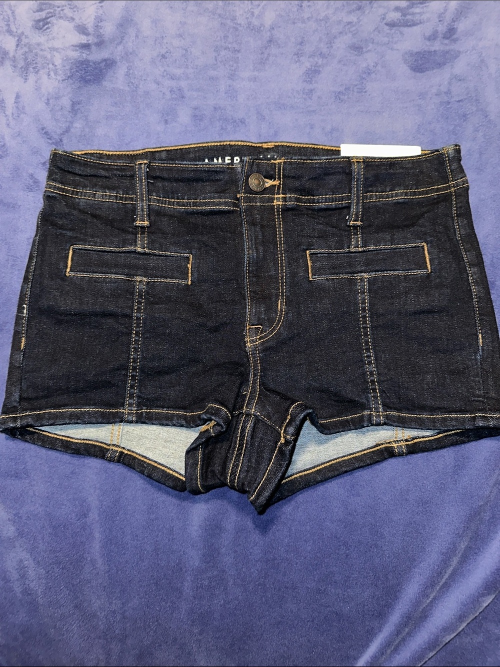 American Eagle Outfitters Dark Blue Micro Denim Jean Shorts